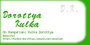 dorottya kulka business card